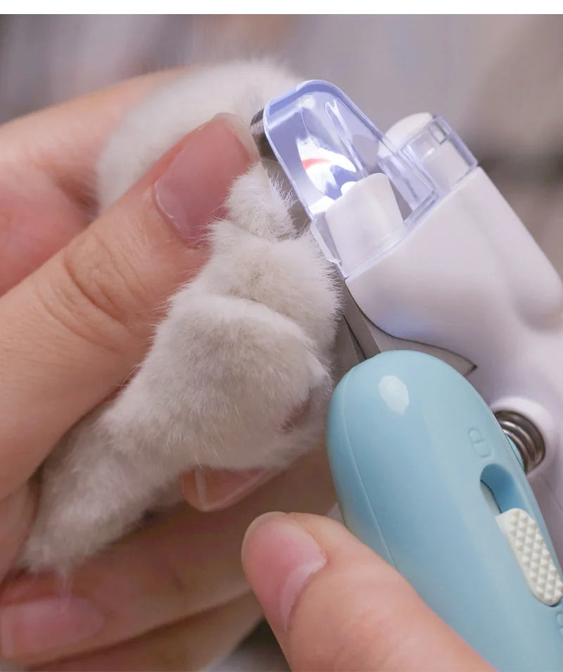 LED Light Pet Nail Grinder in hand