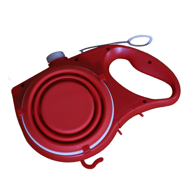 Portable Water Bottle Dog Leash - collapsible bowl