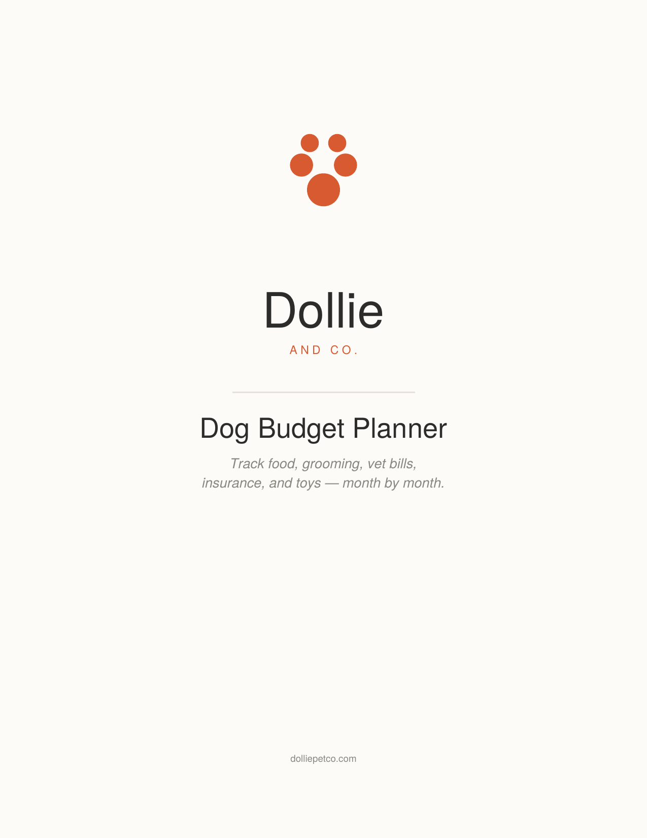 Dog Budget Planner