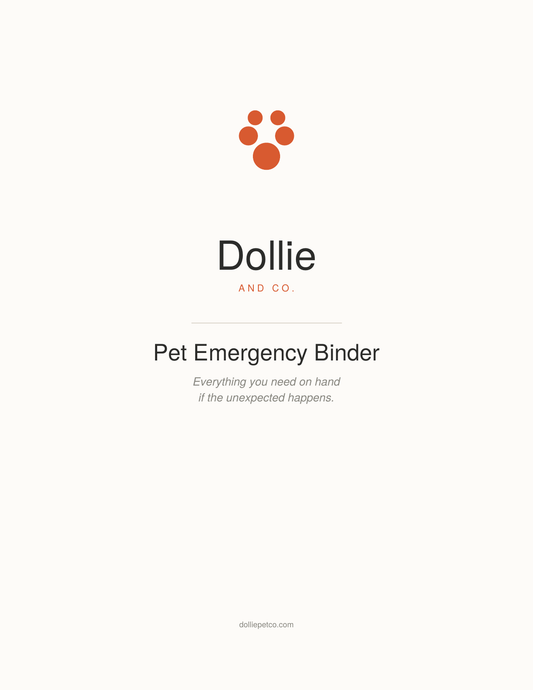 Pet Emergency Binder