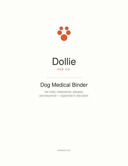 Dog Medical Binder